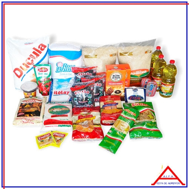 Cesta de Alimentos Desenho Encomenda Bela Vista - Cesta de Alimentos Comprar